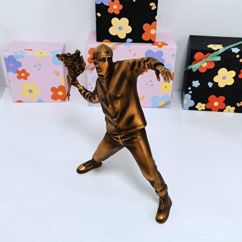 Modern Art Banksy Flower Bomber Bronze Statue Limited Edition